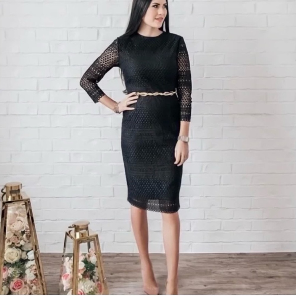 Black lace Rachel Parcell dress in XS